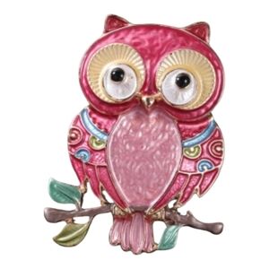 Owl Fashion Brooch Enamel Alloy, Colorful